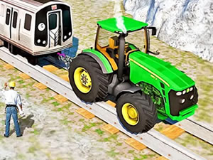 Chained Tractor Towing Train 2018